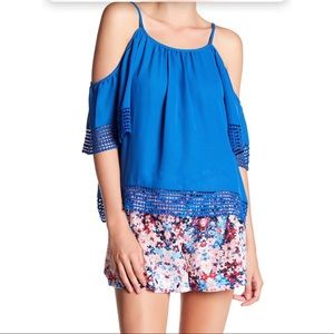 Parker Dotty Lace Cold Shoulder Blouse (M) NWT